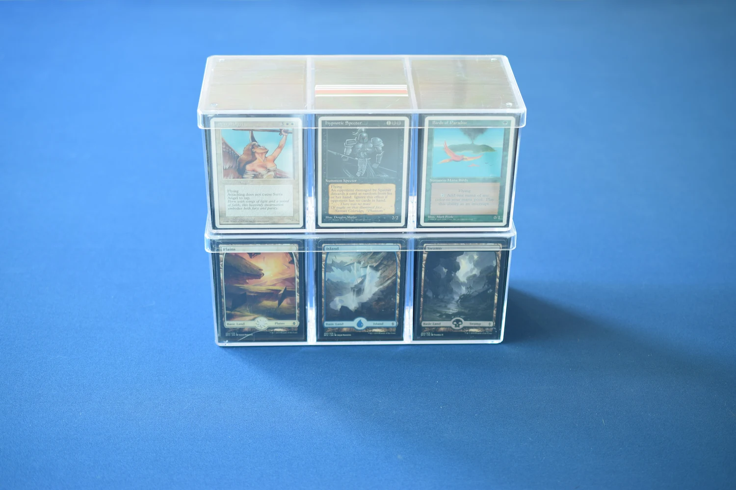A small cube stacked on top of a land station