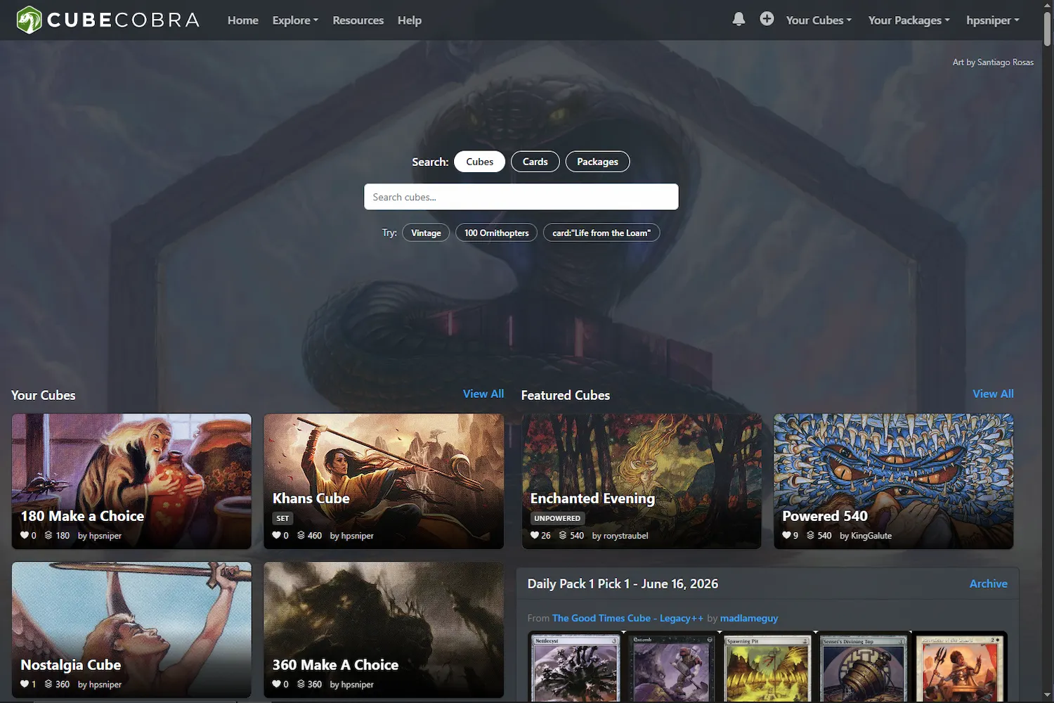 Cube Cobra website